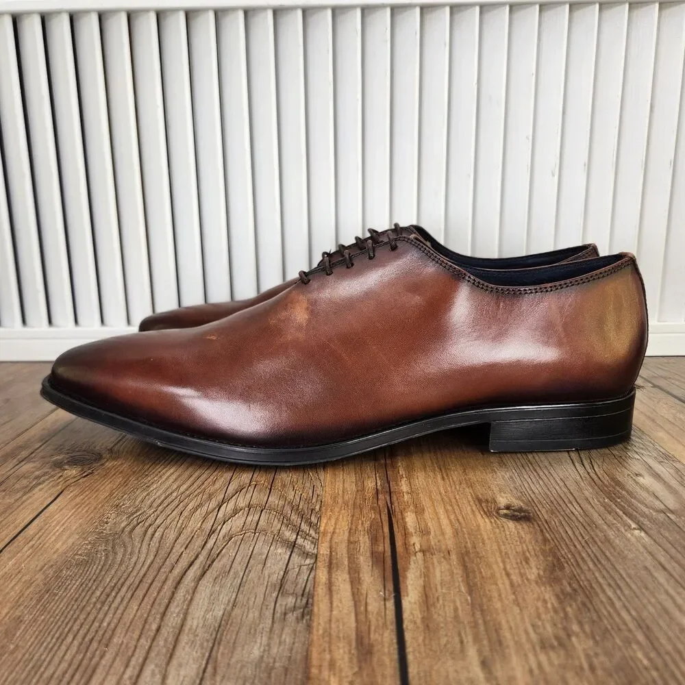 Jump New York Monaco Oxfords Dress Shoes Mens Size 12 M Tan Brown Leather Preppy